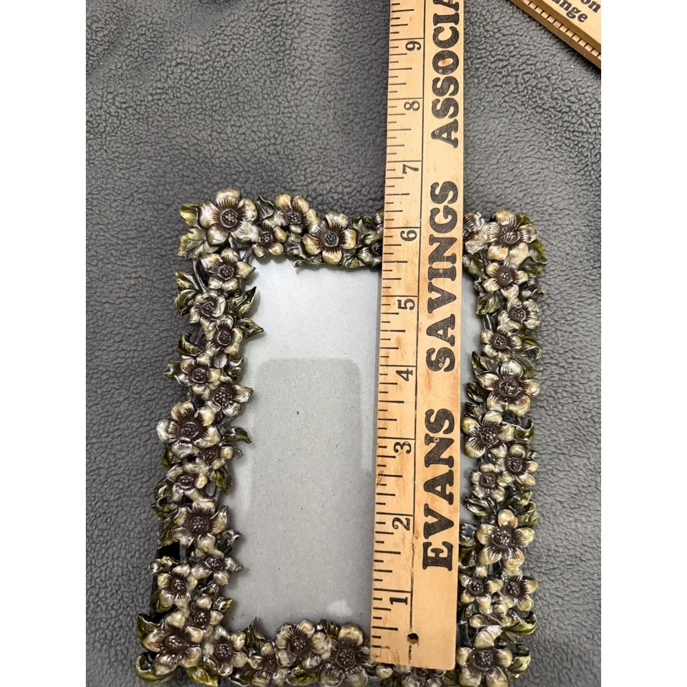 Kohls Garden Bronze Floral 4x6 Photo Frame Vintage Style Metallic Flower Border